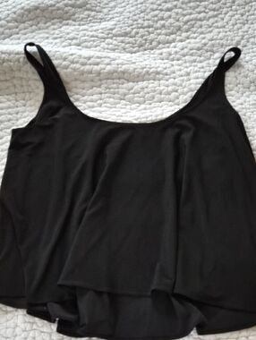 Women's Black Double-Layered Camisole Tank Top
